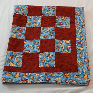 Colorful Kitty Patchwork Quilt